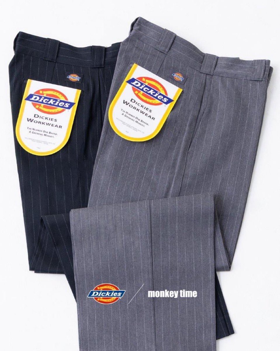 Dickies for monkey time 26SS 別注 ストライプバギーパンツが国内1月