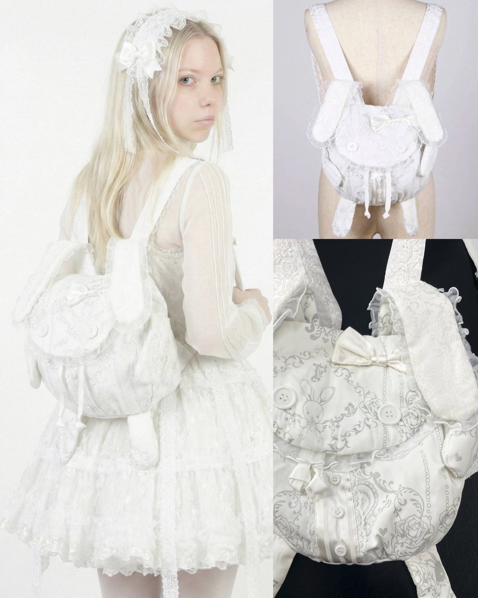 h.naoto frill 天使 リュック りぼん 白ロリィタ 原宿 ゴスロリ h