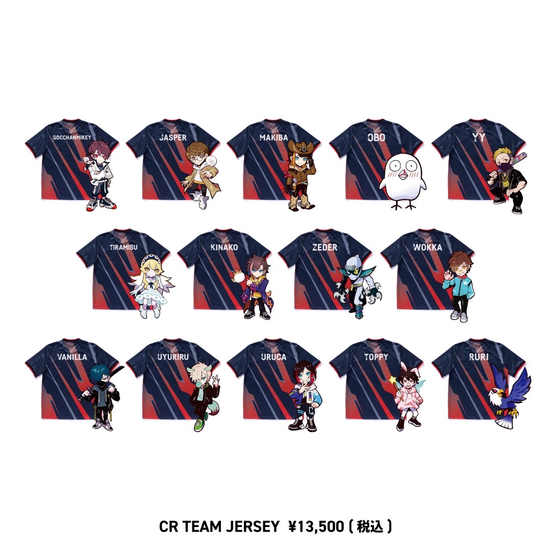 CRAZY RACCOON STORE】 CR TEAM JERSEY - Full Lineup 🔶一般販売
