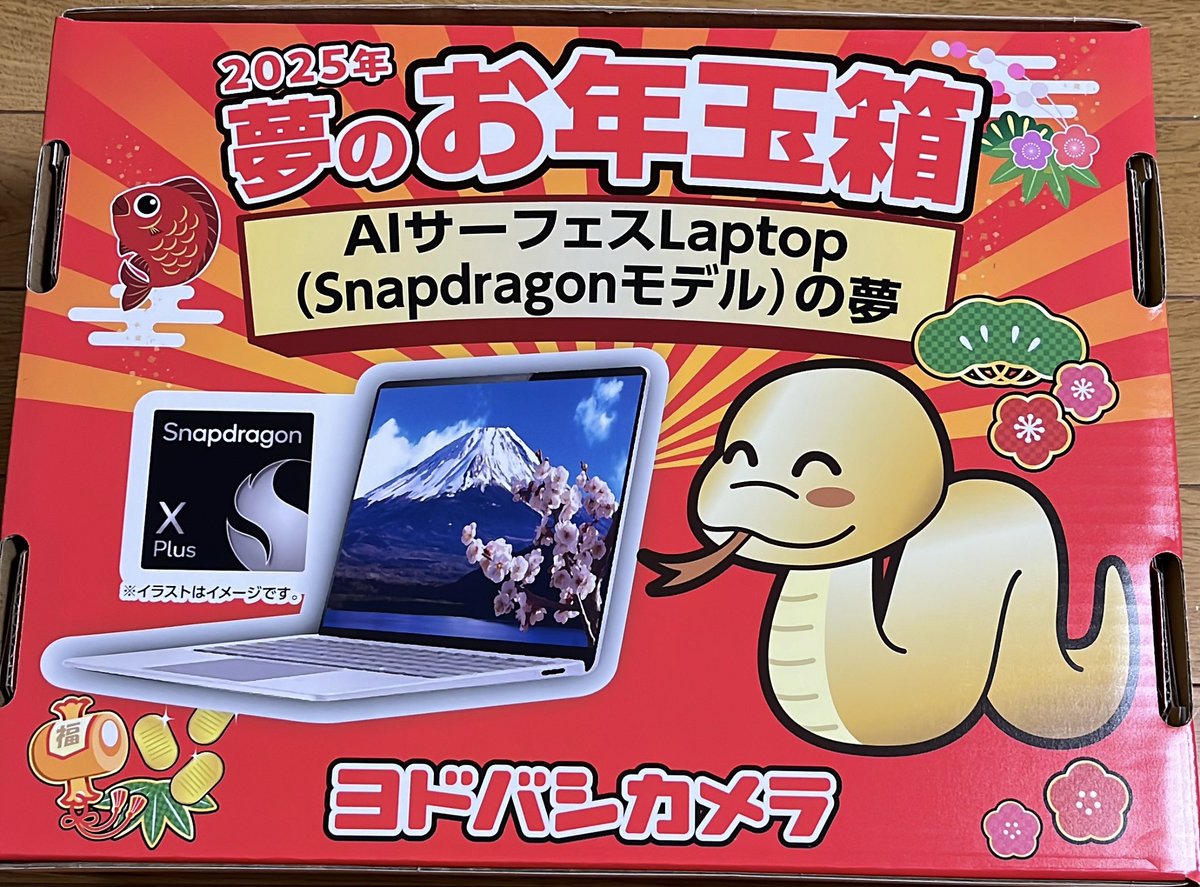 ヨドバシカメラ福袋（夢のお年玉箱2025 AIサーフェスLaptop
