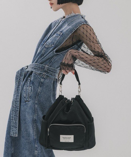再入荷】 beautiful people × STUDIOUS 別注ナイロン巾着バッグ発売中