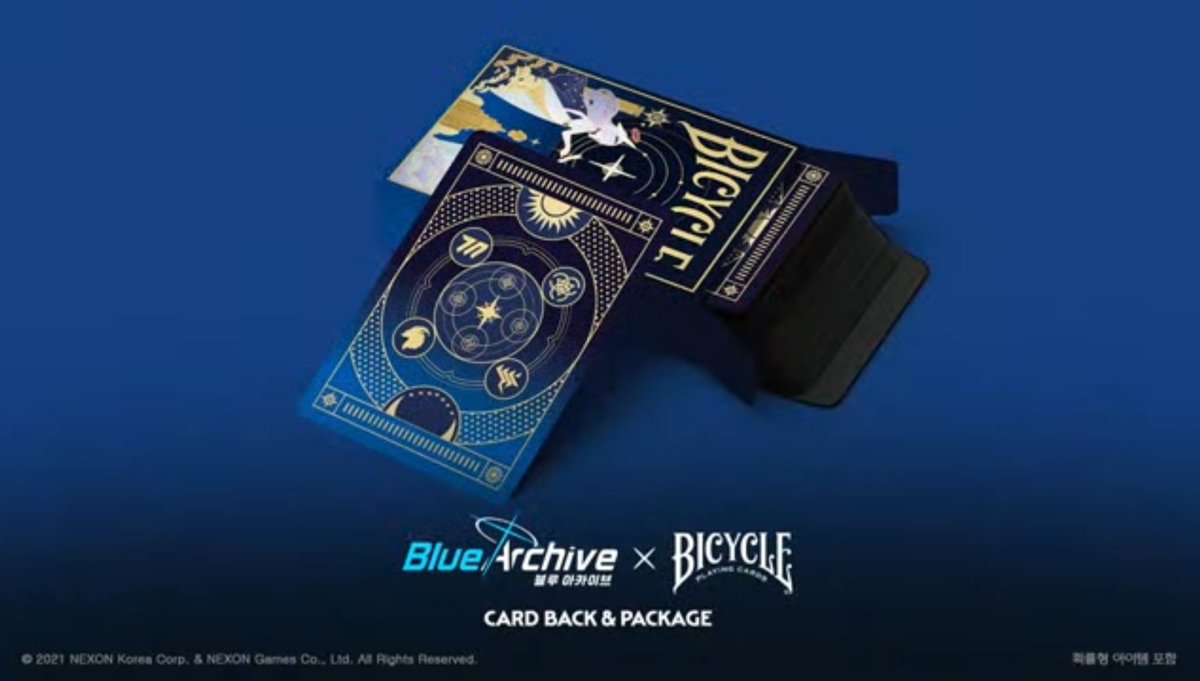 グッズ情報(韓国)】 トランプ BICYCLE×ブルーアーカイブ コラボ決定