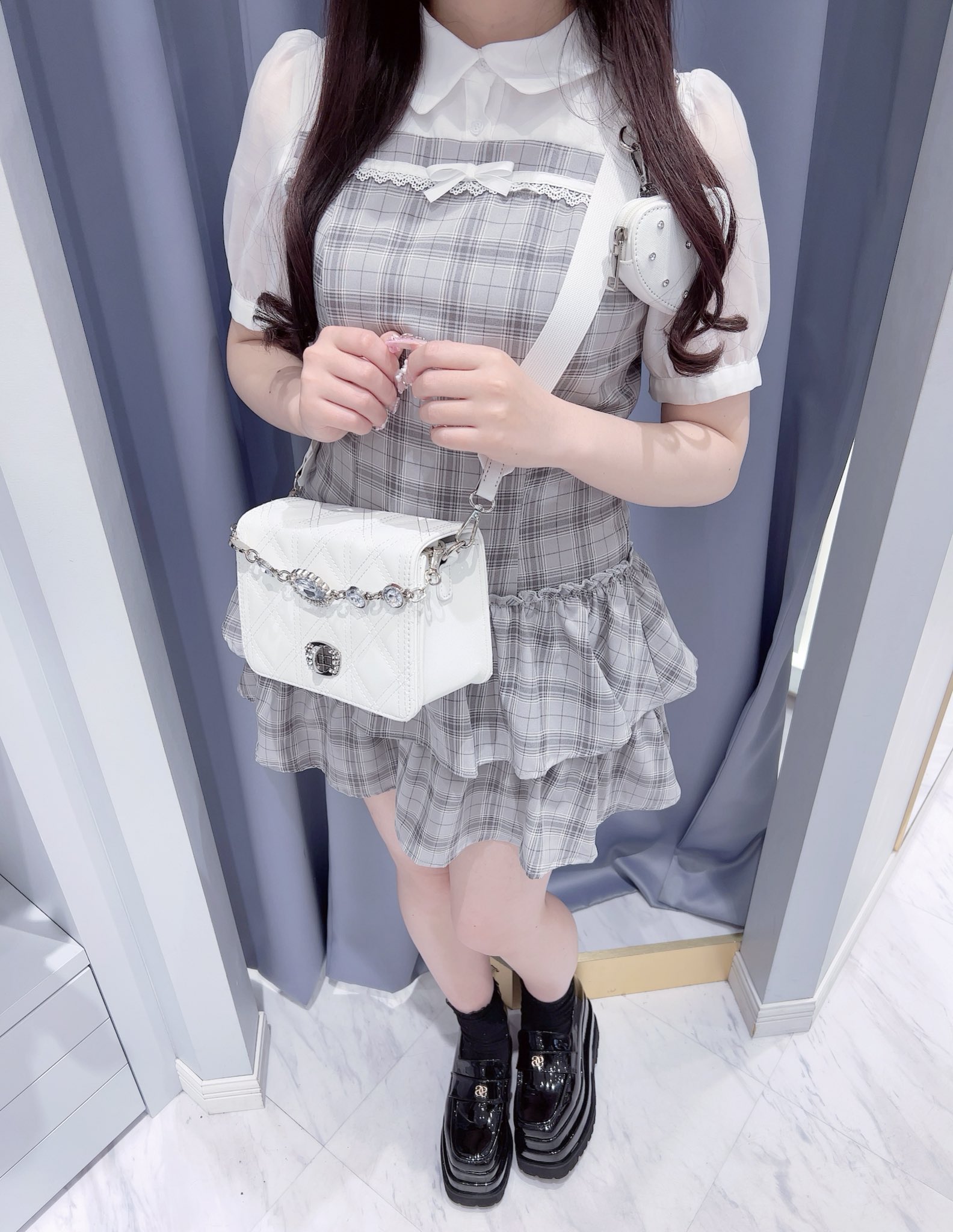 evelyn プリーツティアードミニOP ワンピース ♡未着用♡ evelyn