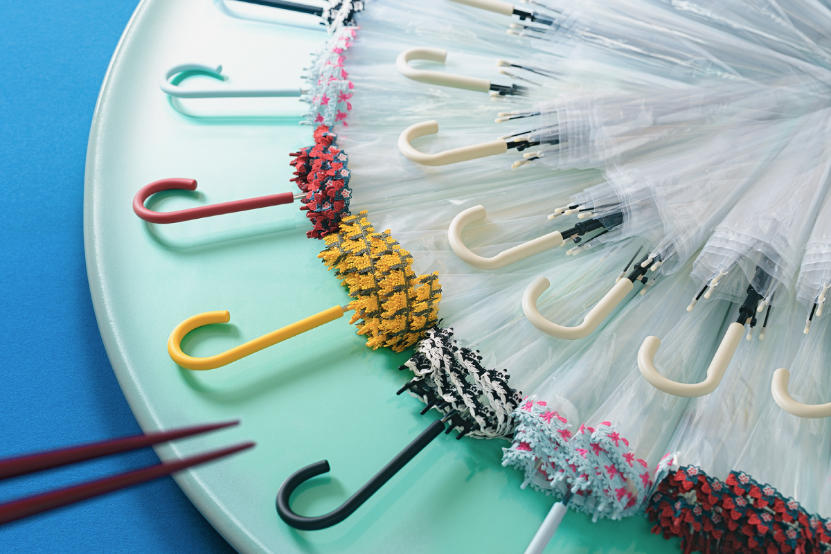 近沢レース　傘　いちご