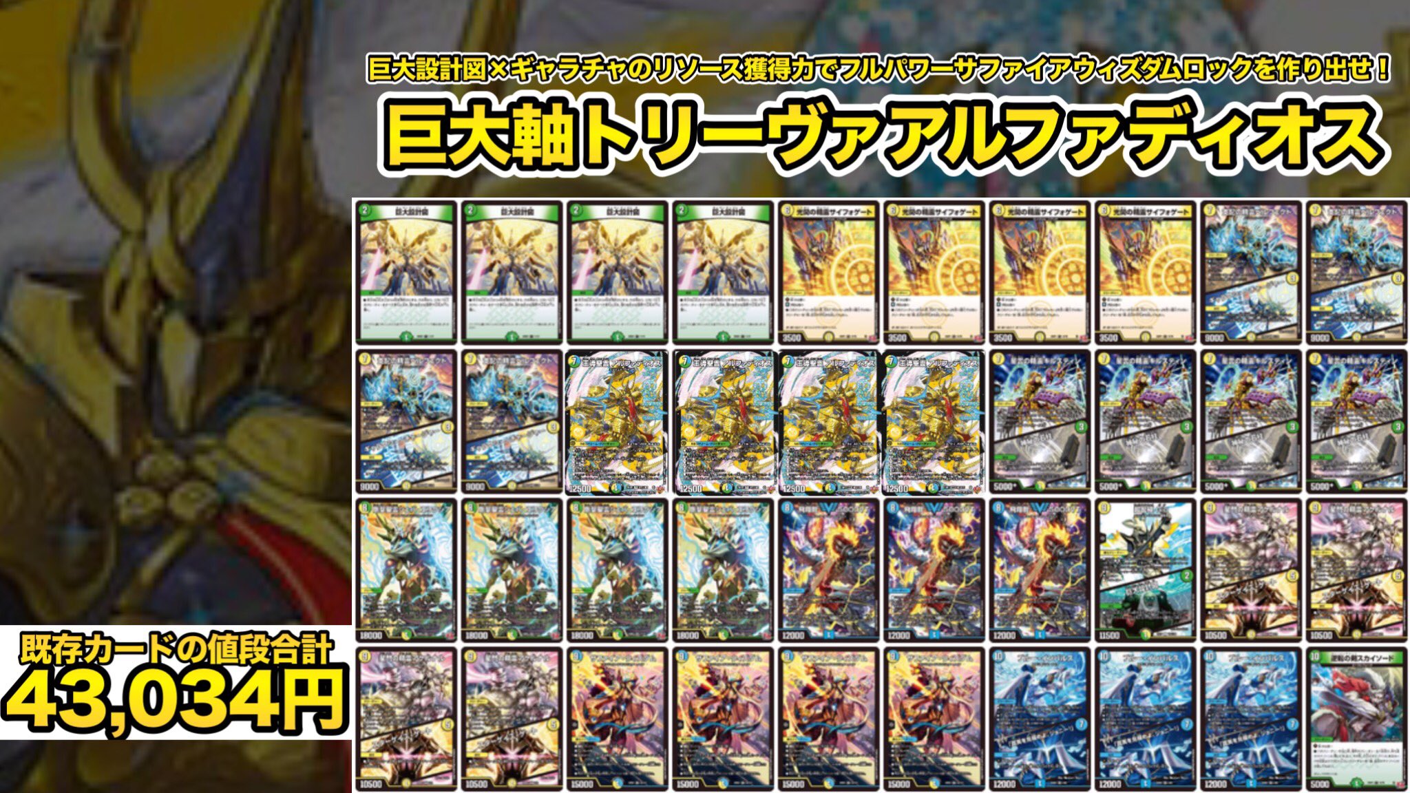 デュエマ 引退品 トリヴァーアルファディオスデッキ＋調整パーツ＋