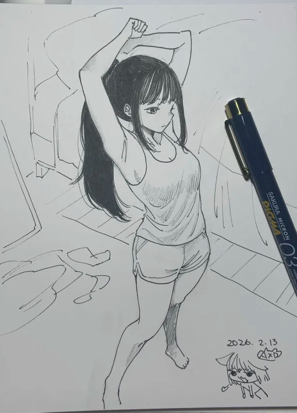 1日1絵 #アナログイラスト