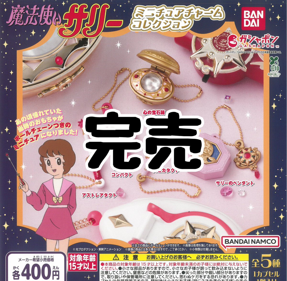 ❌完売のお知らせ❌】 ⭐️魔法使いサリー ミニチュアチャーム