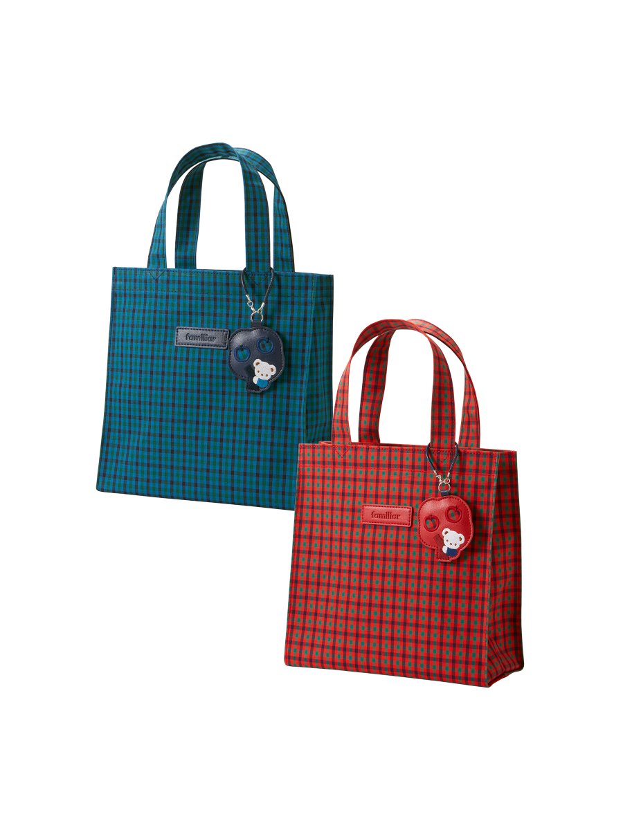 再入荷のお知らせ／ ファミリアチェックのトートバッグを再販売🍎 🕒2