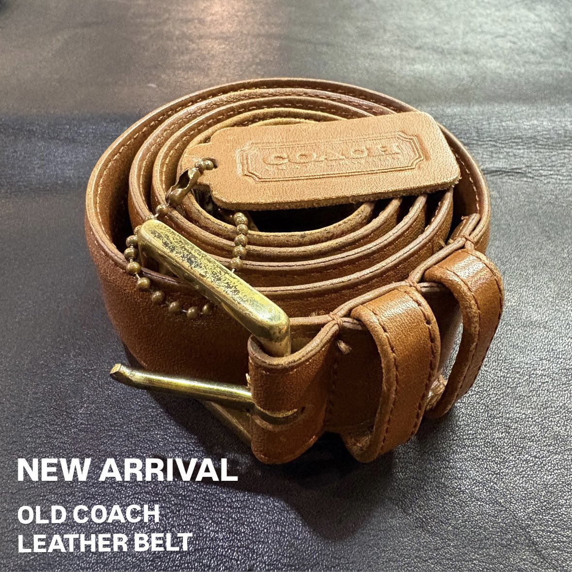 👨🏻‍🚀 ⭐︎new arrival⭐︎ ⚫︎ OLD COACH LEATHER BELT 上品な