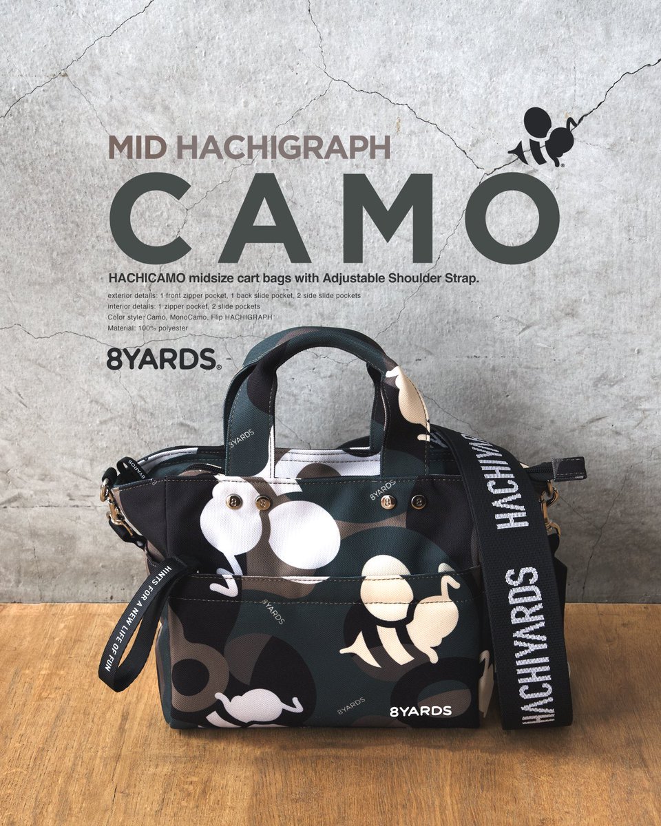 MID HACHIGRAPHの中。 外側は派手に 中はシンプルに。そして、“底”CAMO