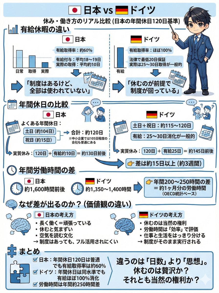 こんなん比べるまでもなくドイツ型や、でも実はドイツは日本レベルに