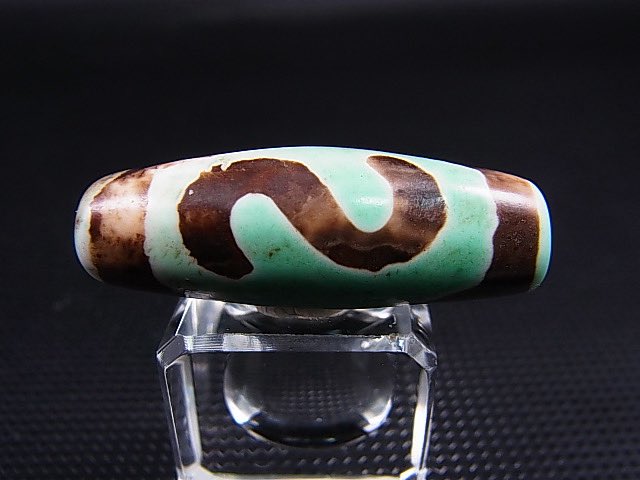 ヴィンテージ天珠、【一眼山水：いちがんさんすい】【金銭鉤：きんせん