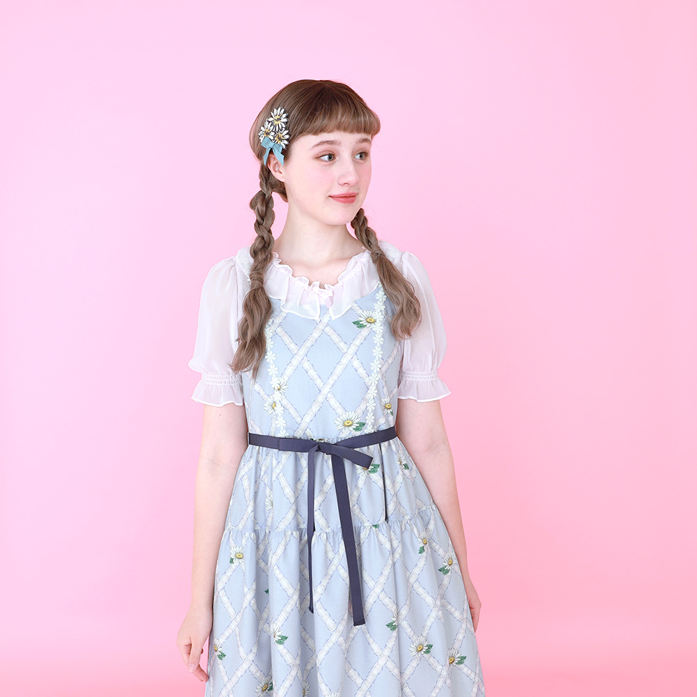 ≪ Re Stock ≫ 【 クロスレースマーガレットキャミソールワンピース