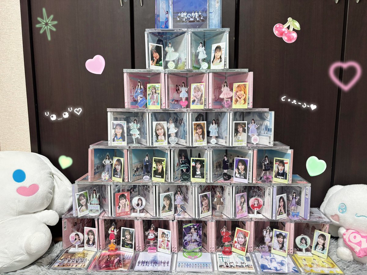 イコラブCDタワー作ったよ⸝⸝⸝⸝ 色々工夫どころが沢山あるんだ