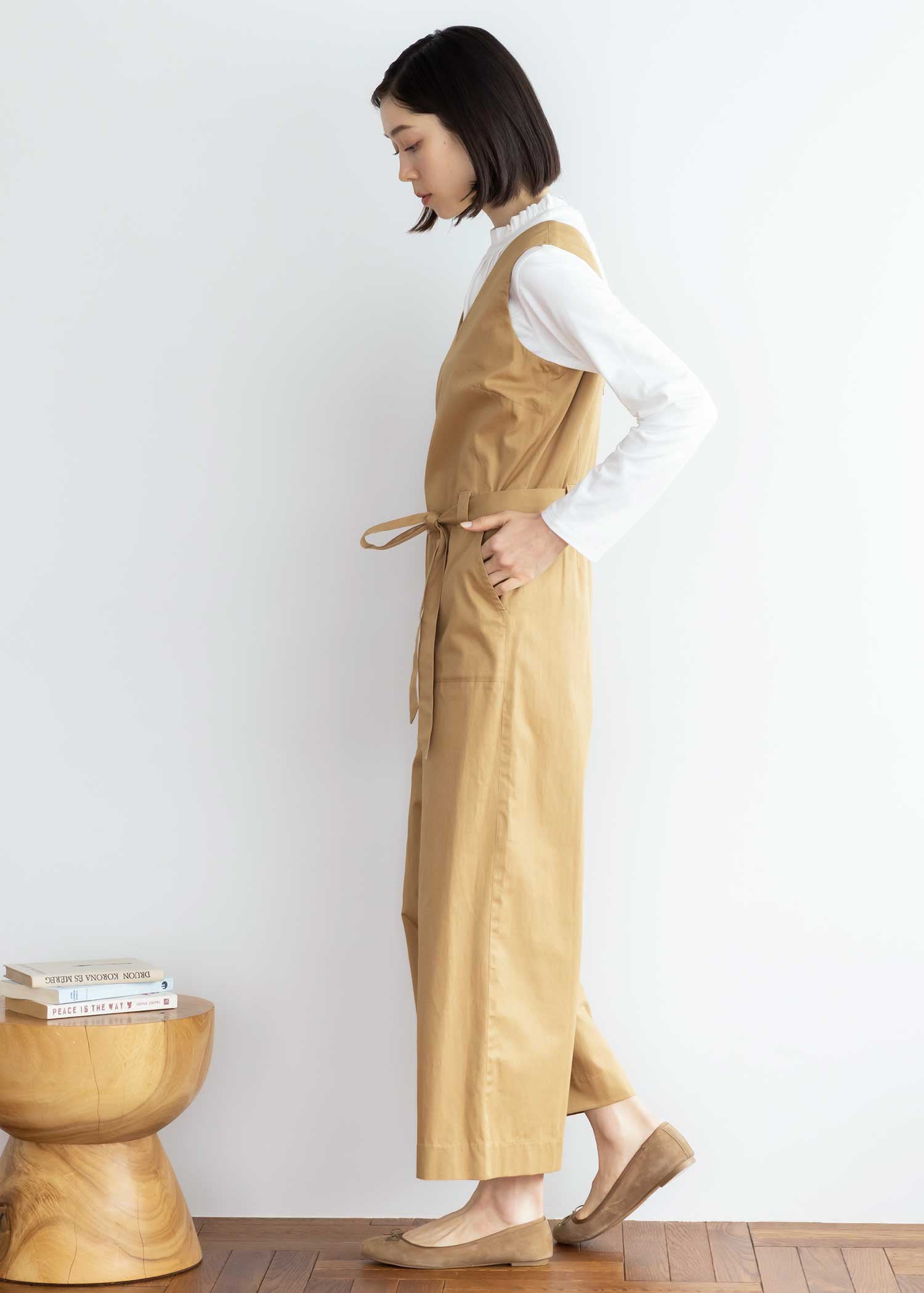 yinyang オールインワン コーラルピンクヨガオーガニックコットン