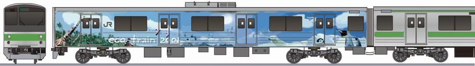JR東日本 205系0番台 山手線 「エコトレイン2001」のペーパークラフト