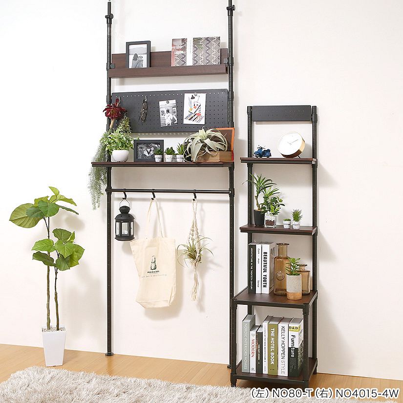 スチールラック ルミナスノワールのパーツ 壁面 突っ張りテンション