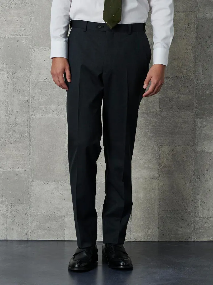 クラシック ウール テーパードフィットパンツ チャコールグレー | P.S.