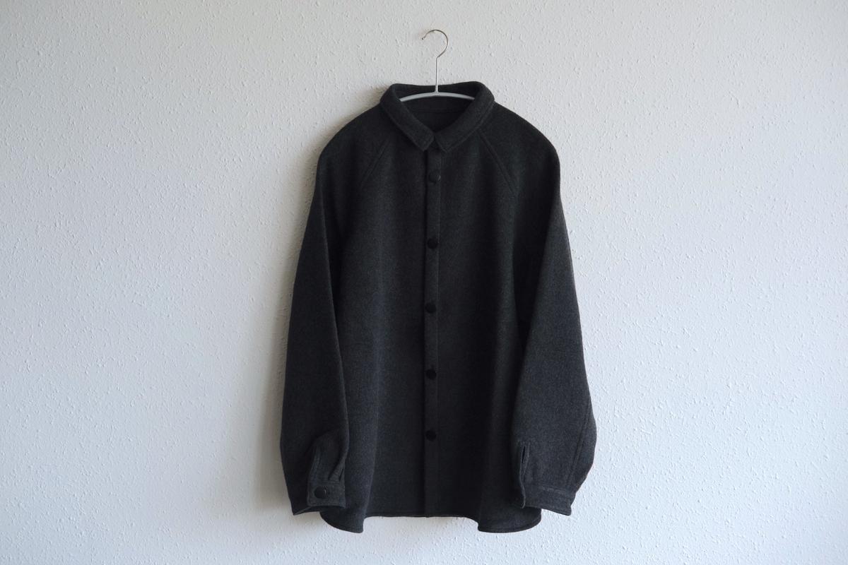 MITTAN / ウールシルクキャメルシャツ 濃灰 SH-108 / unisex – PINT_MN