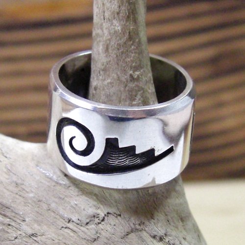 ホピ族：ベアパウ（熊の手）デザイン リング 16号 - PINE☆FIELD