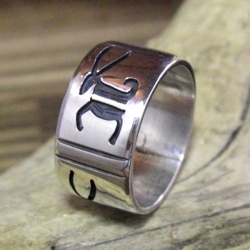 ホピ族：ディア（鹿）デザイン リング 12号 - PINE☆FIELD（パイン