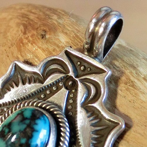 ナバホ族：Gary Reeves ターコイズ ペンダント トップ - PINE☆FIELD