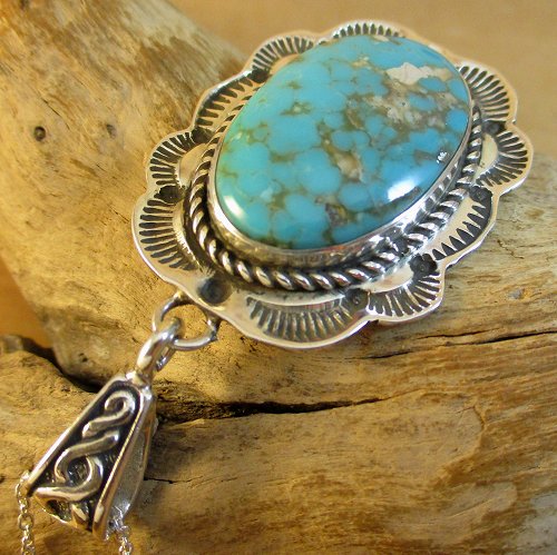 ナバホ族：グリーンターコイズ ペンダント - PINE☆FIELD（パイン