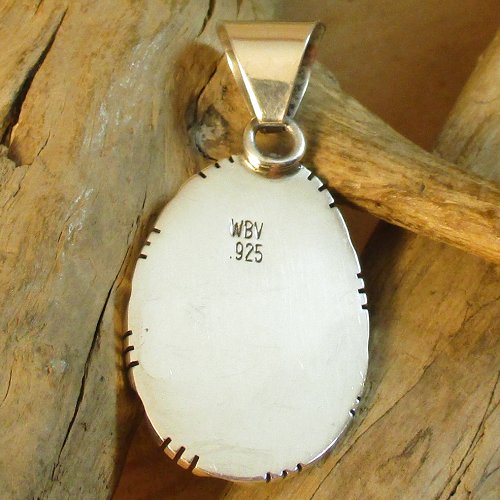 ナバホ族：Walter Vandever ロイストン ターコイズ ペンダント - PINE