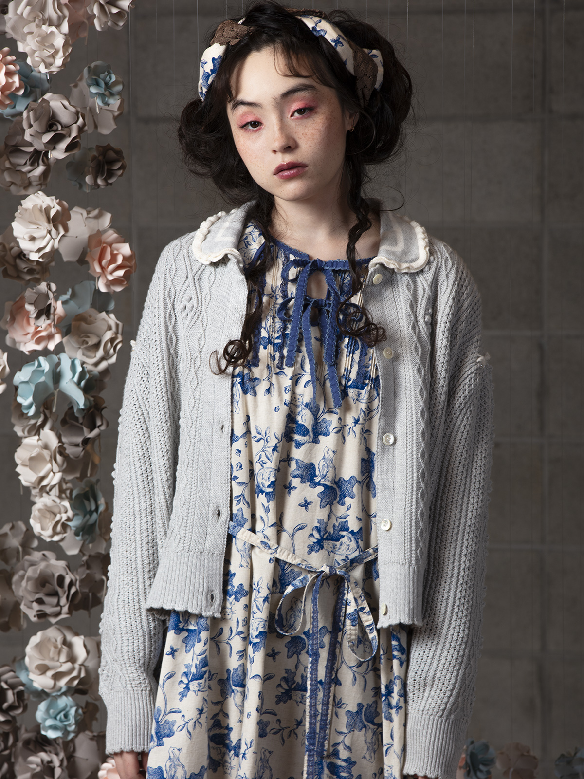 アランパールフリルカラー短丈カーディガン｜ピンクハウスオフィシャル