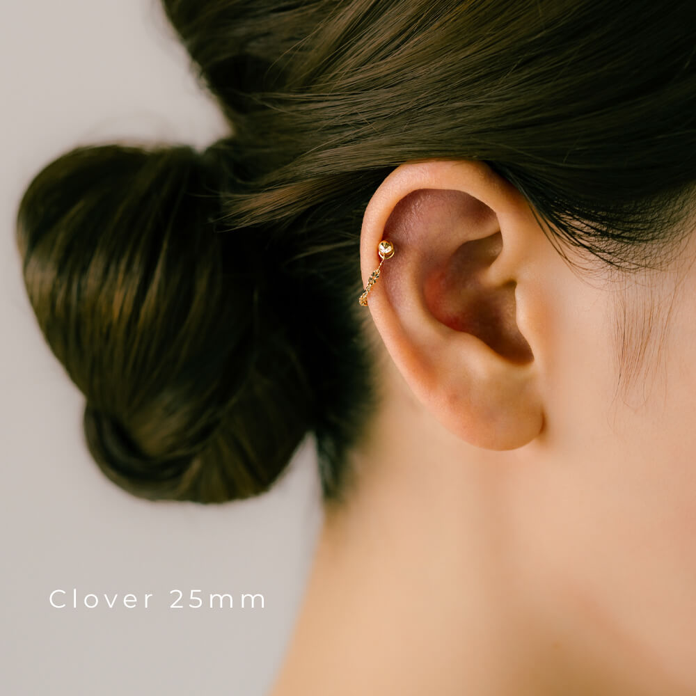 ピアス チャーム│K18 Pt チェーン チャーム│金属アレルギー対応 18金