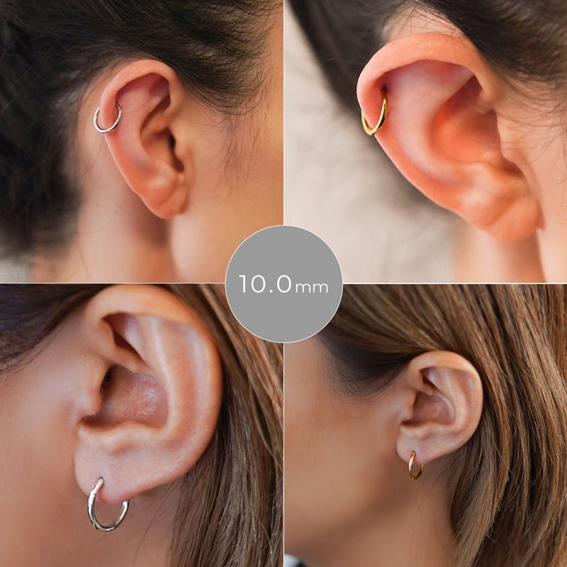 引っかからない・つけっぱなしフープピアス│K18ゴールド/プラチナ