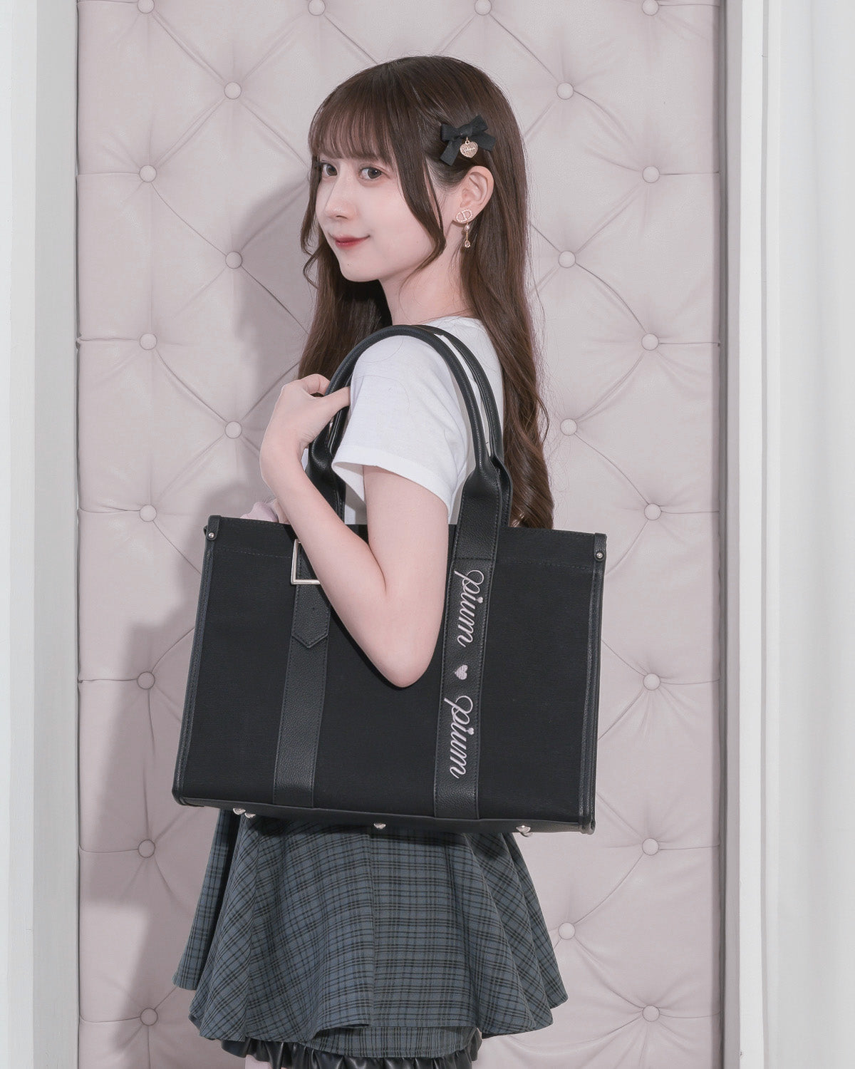 ベルトロゴハンドルトートバッグ – pium