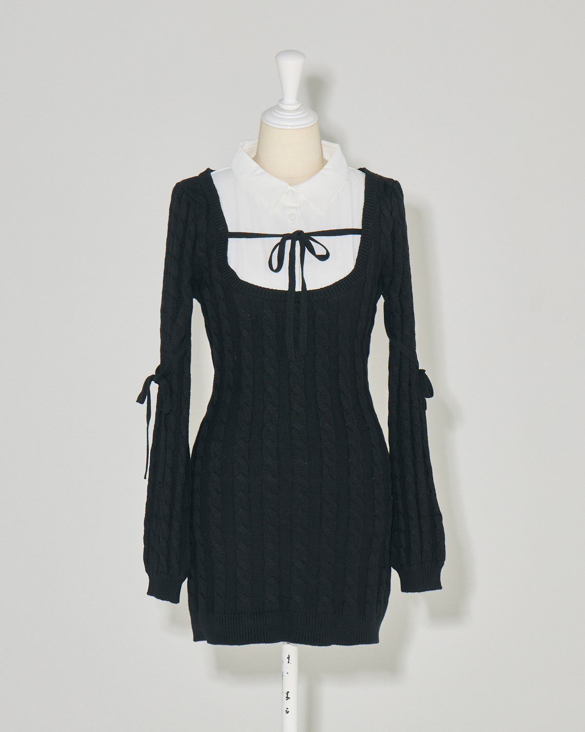 レイヤードケーブルニットワンピ – pium