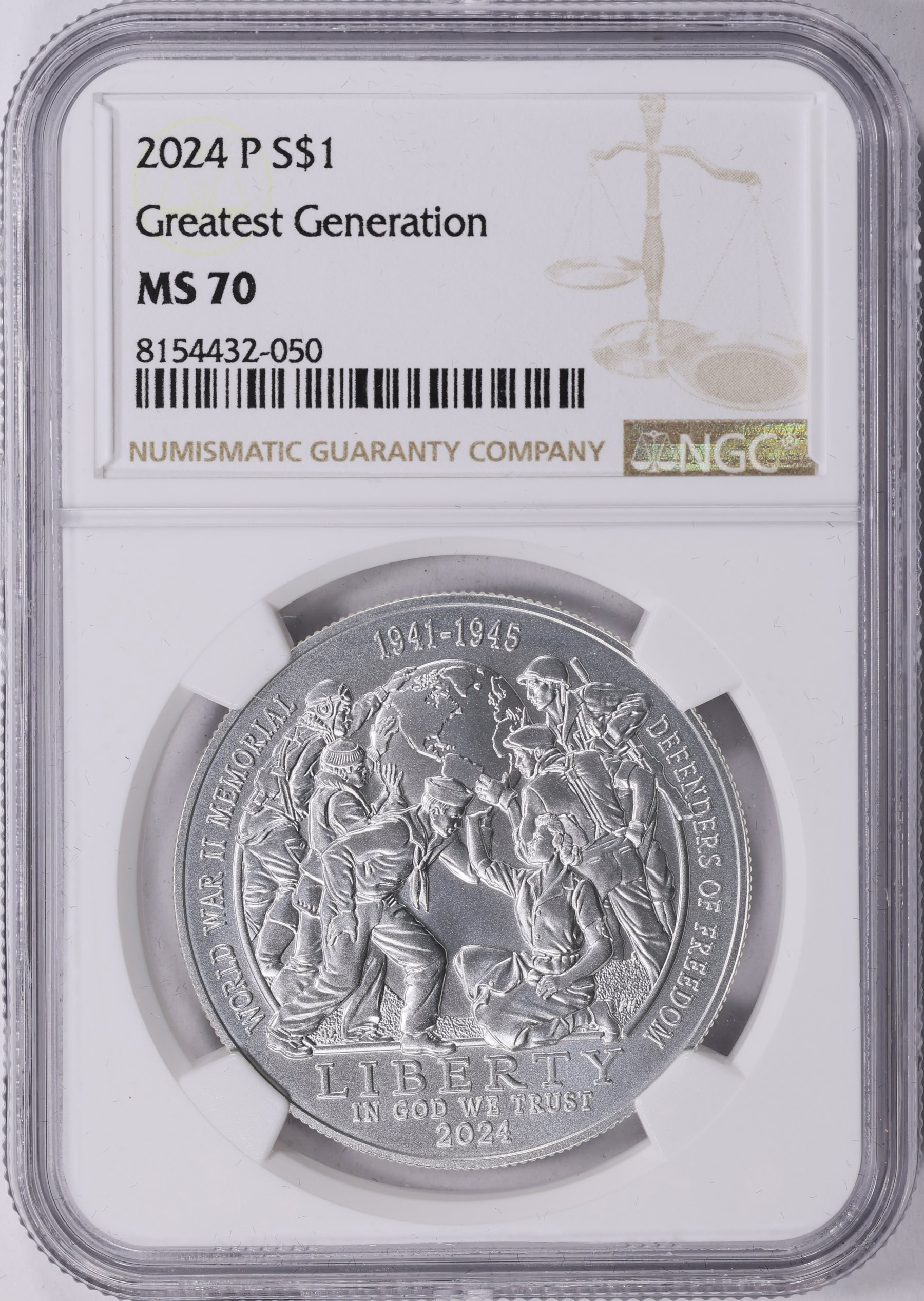 2024-P Greatest Generation Silver Dollar NGC MS-70 | NGC Cert