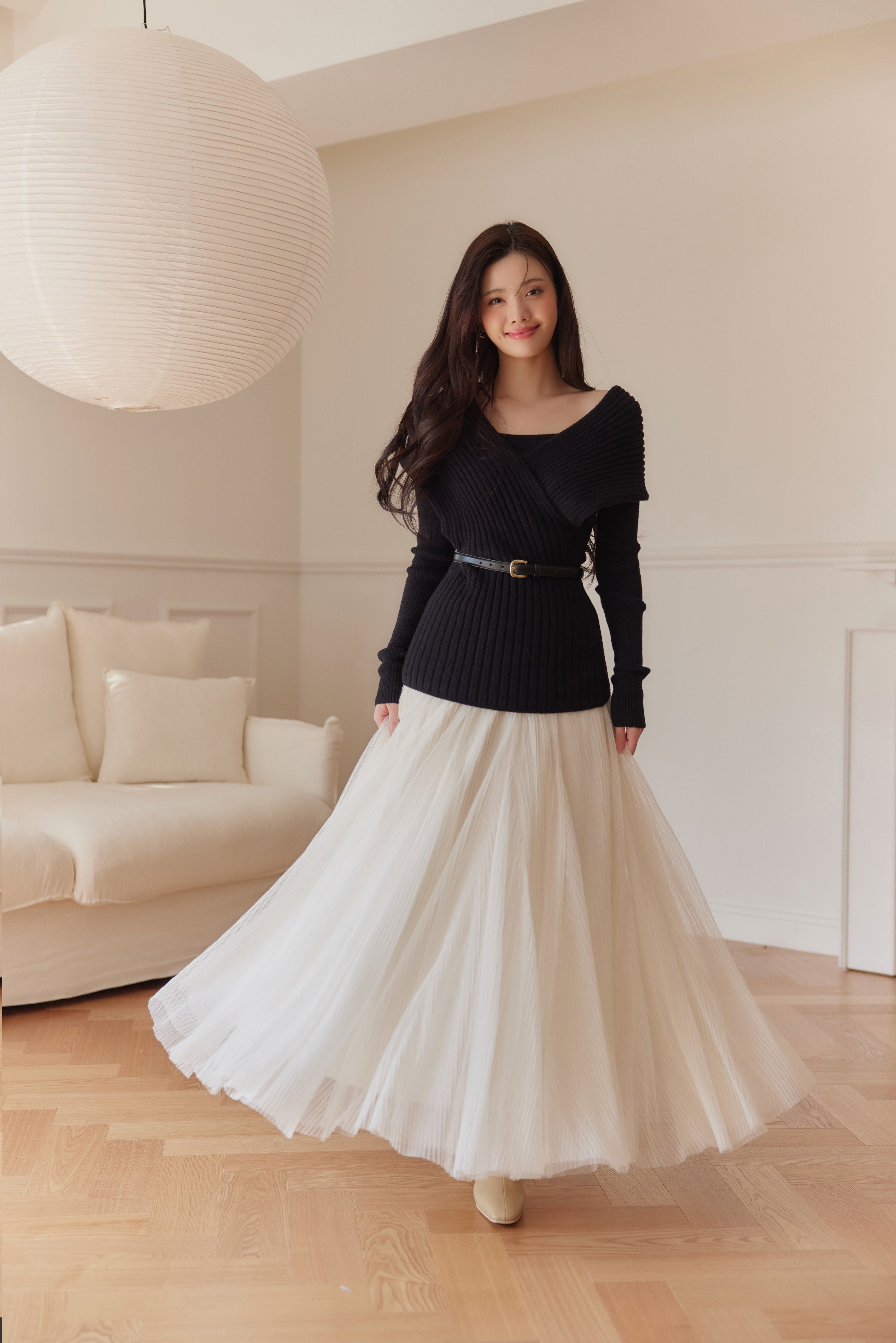 ベルトセットカシュクールオフショルダーニット – poláura OFFICIAL