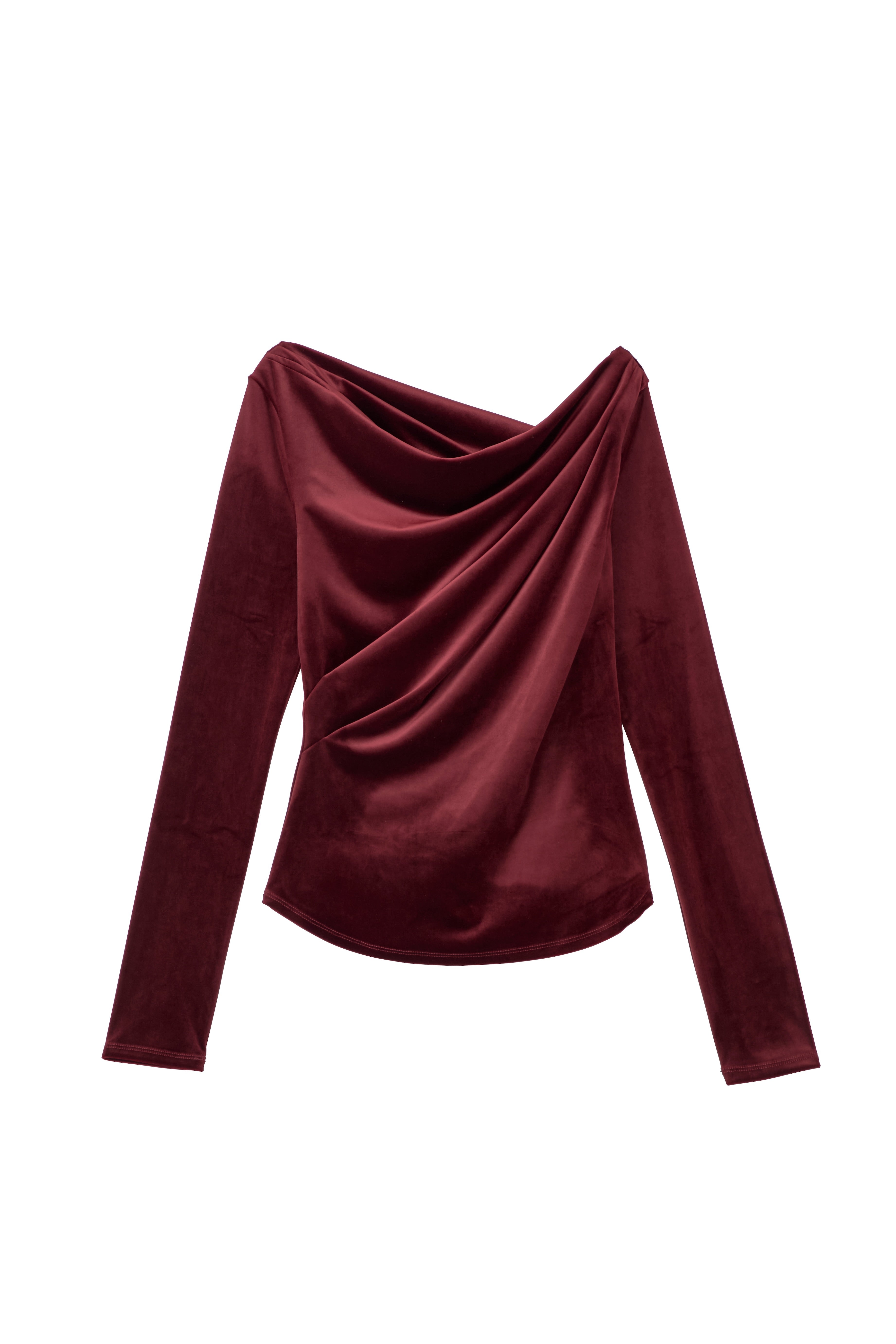 グロッシーベロアドレープトップス – poláura OFFICIAL ONLINE STORE