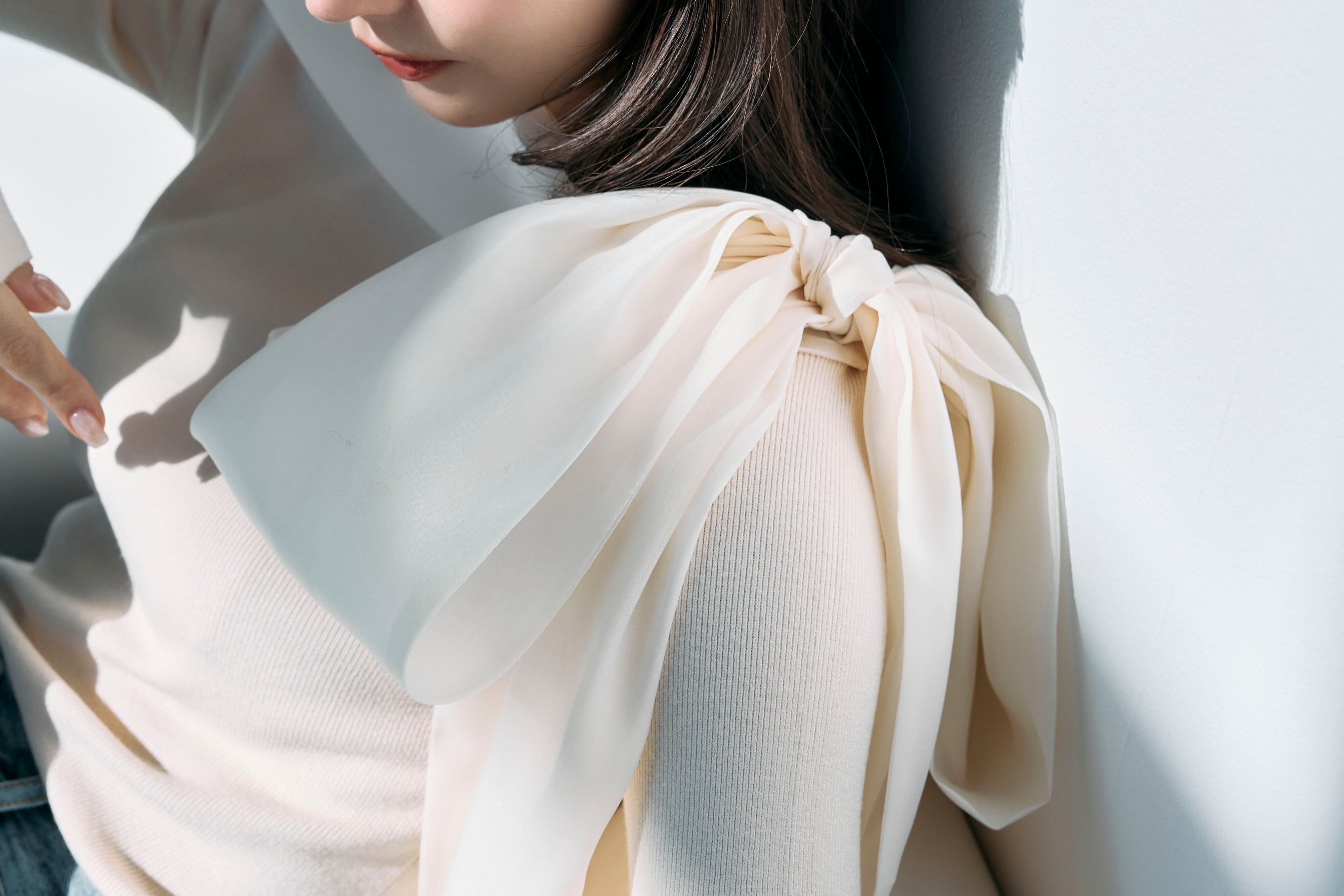 ボリュームリボンワンショルダーニット – poláura OFFICIAL ONLINE STORE