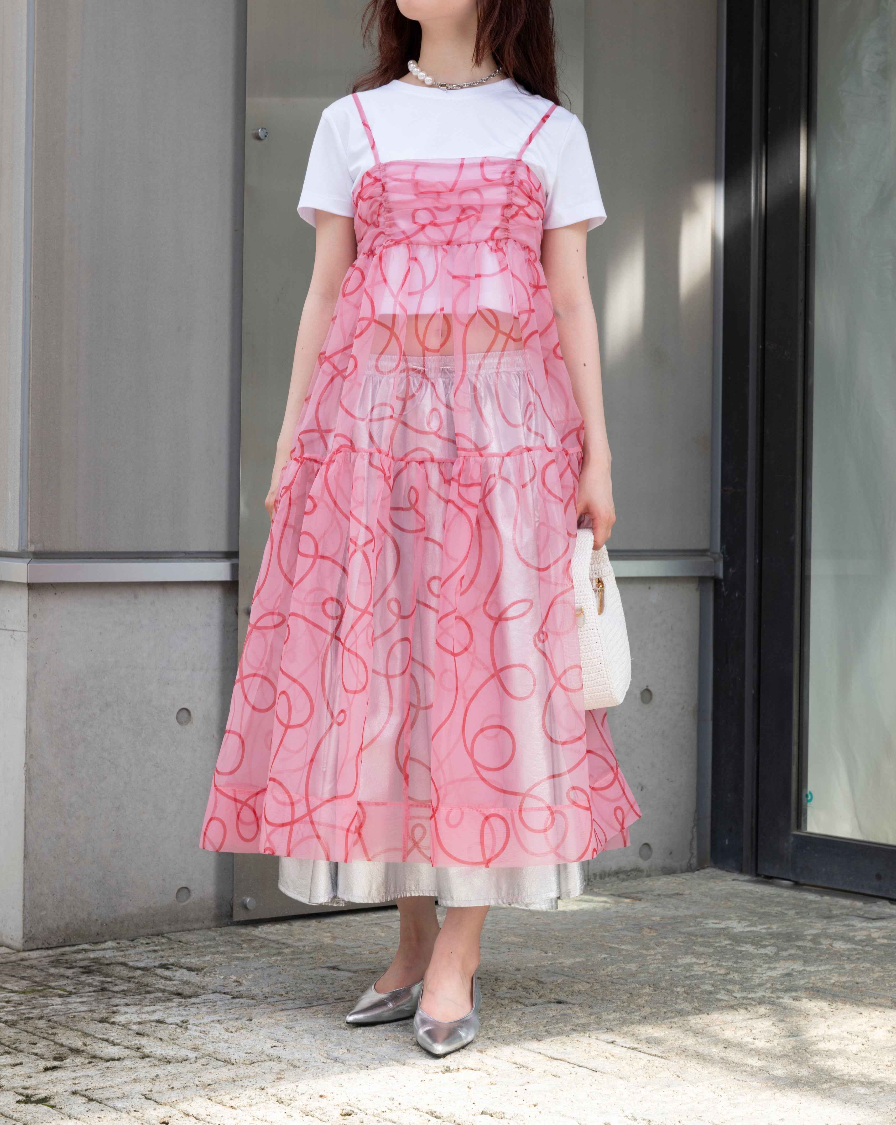 uneune organdy cami dress