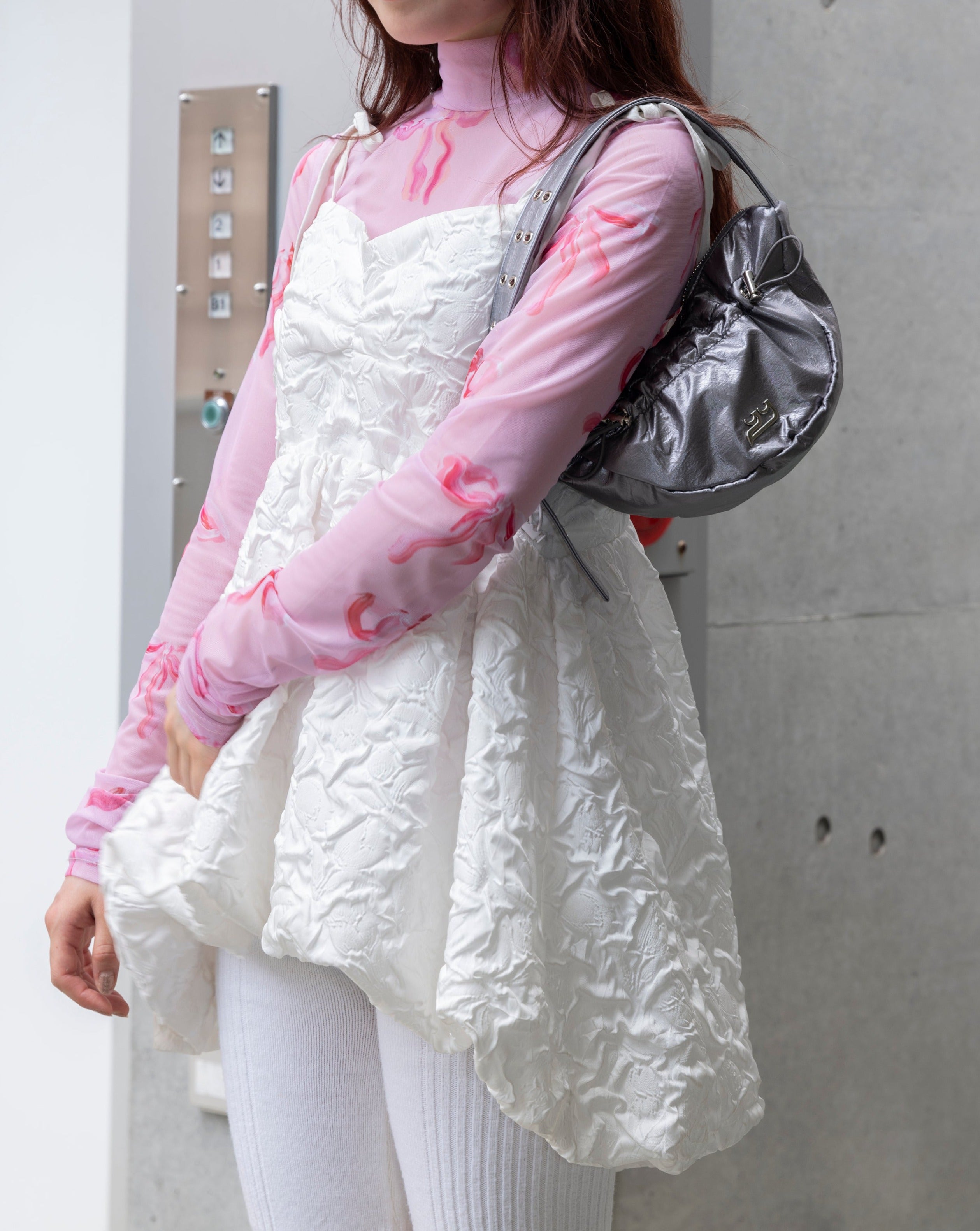 Balloon cami tunic (White)