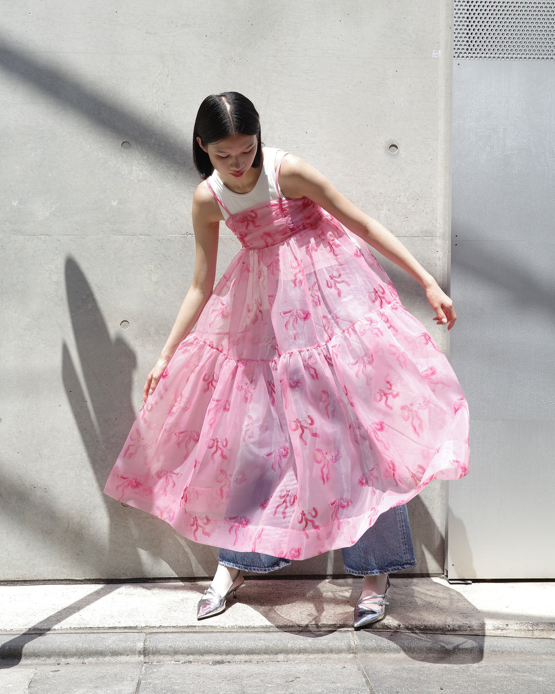 POPPY ORGANDY TIERED CAMI DRESS (size2) 【公式通販】