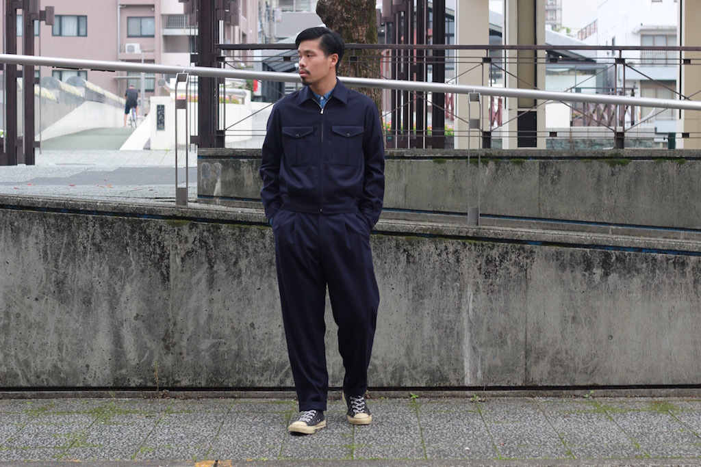 COMOLI - ZIPブルゾン & バックストラップパンツ: VIOLA STELLA men's blog