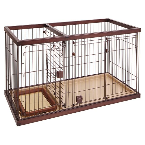 27%OFF】トイレのしつけが出来る ドッグルームサークル ブラウン