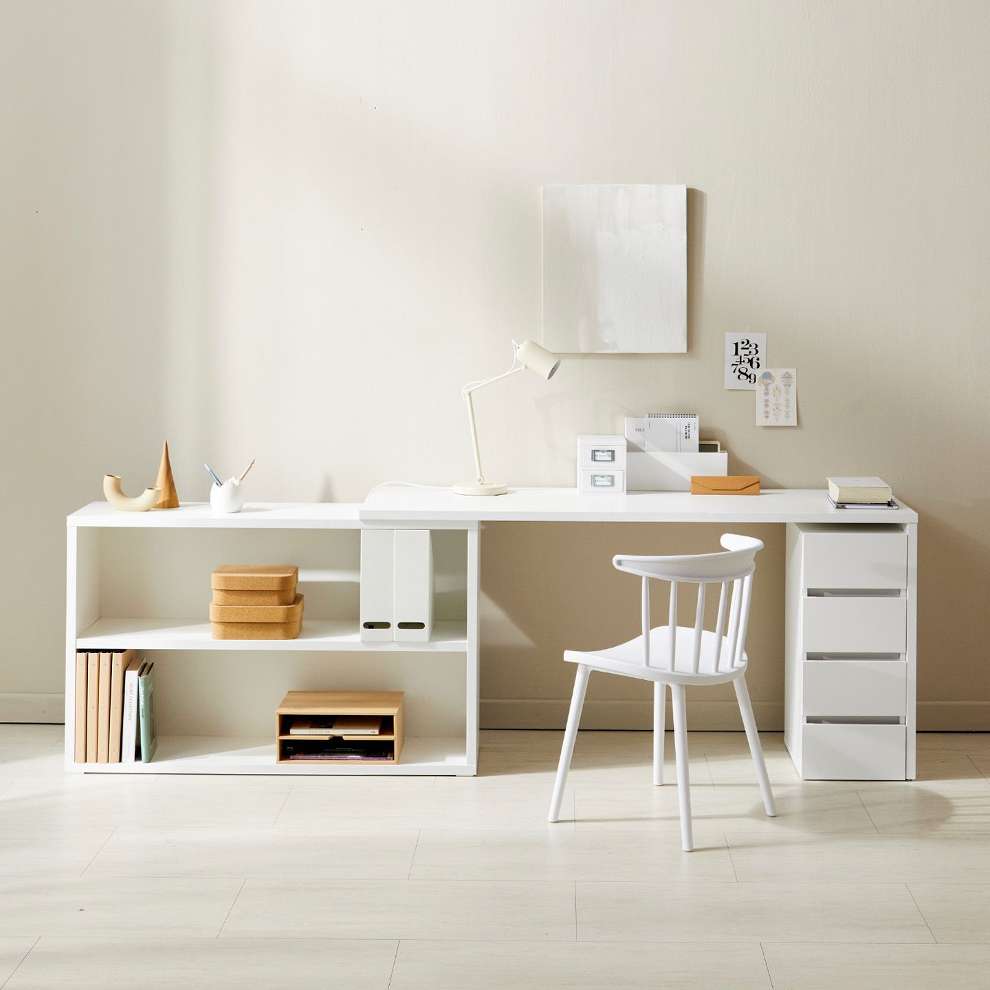 IKEA MALM マルム デスク 引き出し式パネル付 | デスク | Ohouse