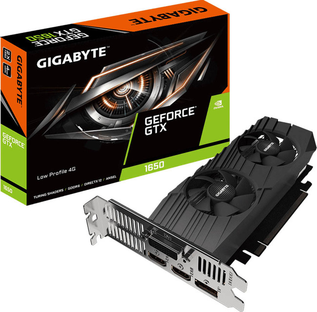 GIGABYTE製 GeForce GTX 1650 搭載 ロープロファイルグラフィック