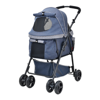 わんわんカート 多頭用DXplus-N ストライプグリーン | ジェックス株式会社