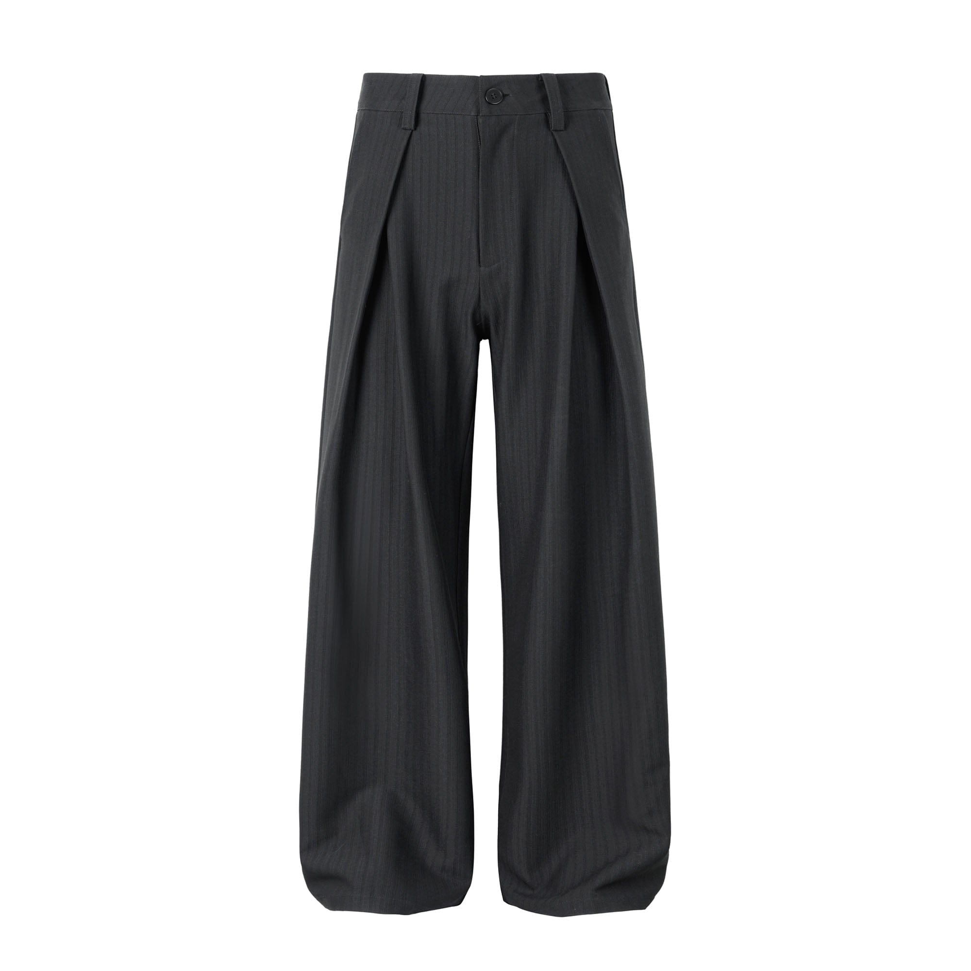 OKAYTHXBYE Pleated Shadow-Stripe Oversized Pants