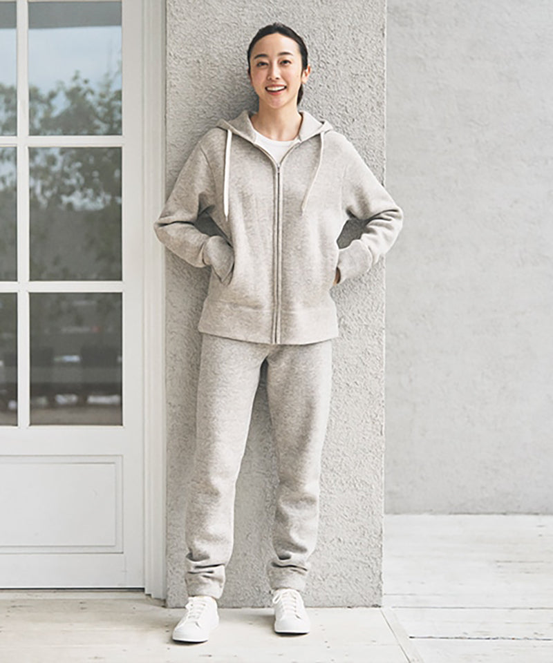 PRISTINE ヤク裏毛ジャケット M オフホワイト 軽やか秋冬用 ヤク裏毛