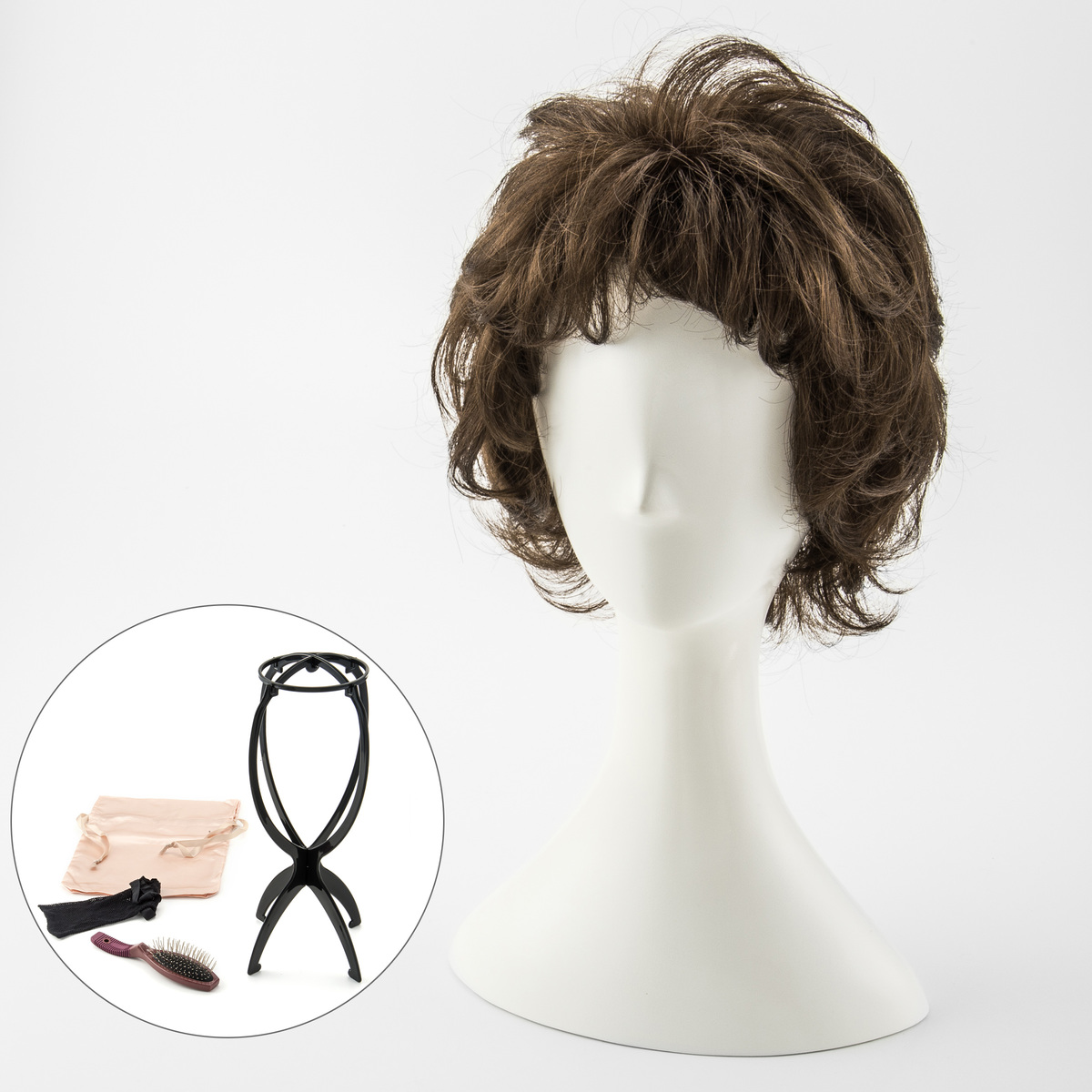 KNTファッションウィッグ ナチュラルカールスタイル総手縫い カオリ