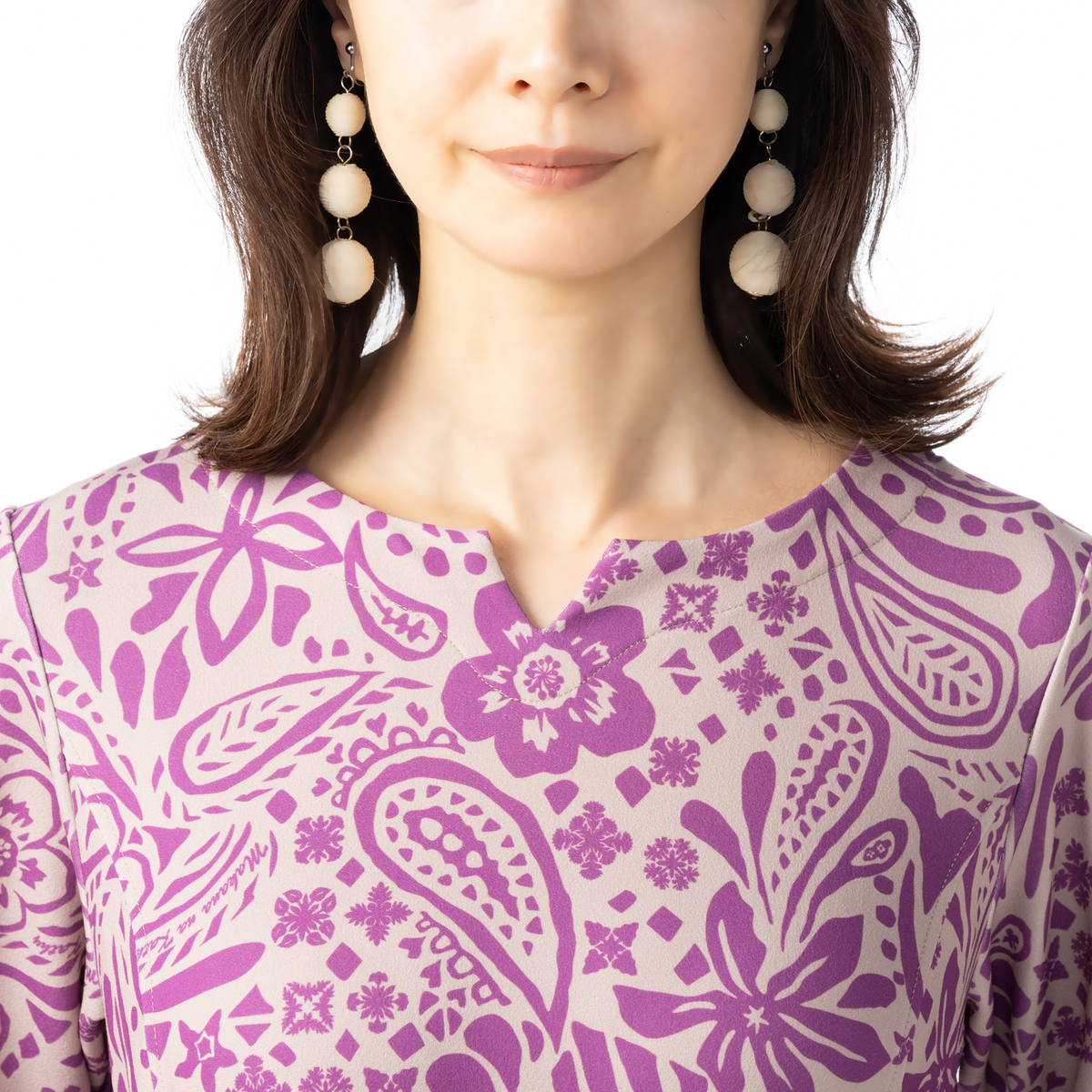 Makana na Kathy ハナウキルトモチーフプリントチュニック マカナナ