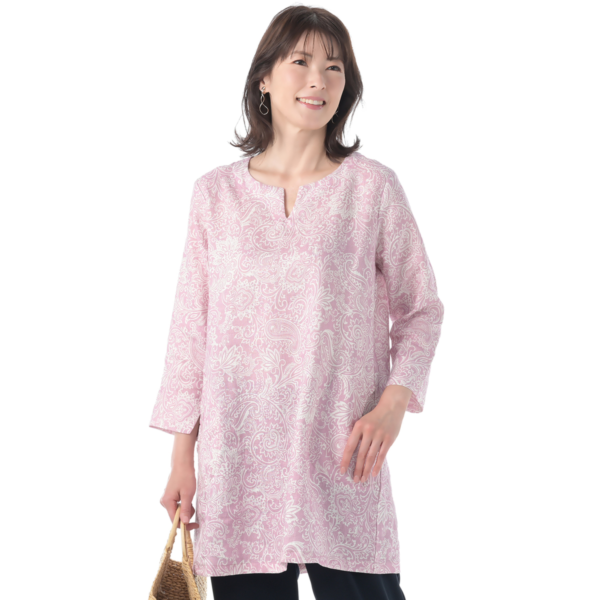 Makana na Kathy 麻ペイズリーチュニック マカナナキャシー（Makana na